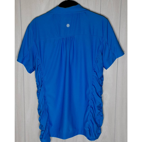 Ladies Athleta Birdie Golf Polo Shirt Blue Size XL - Picture 4 of 4